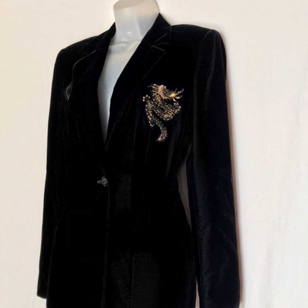 Escada Vintage Black Velvet Jacket